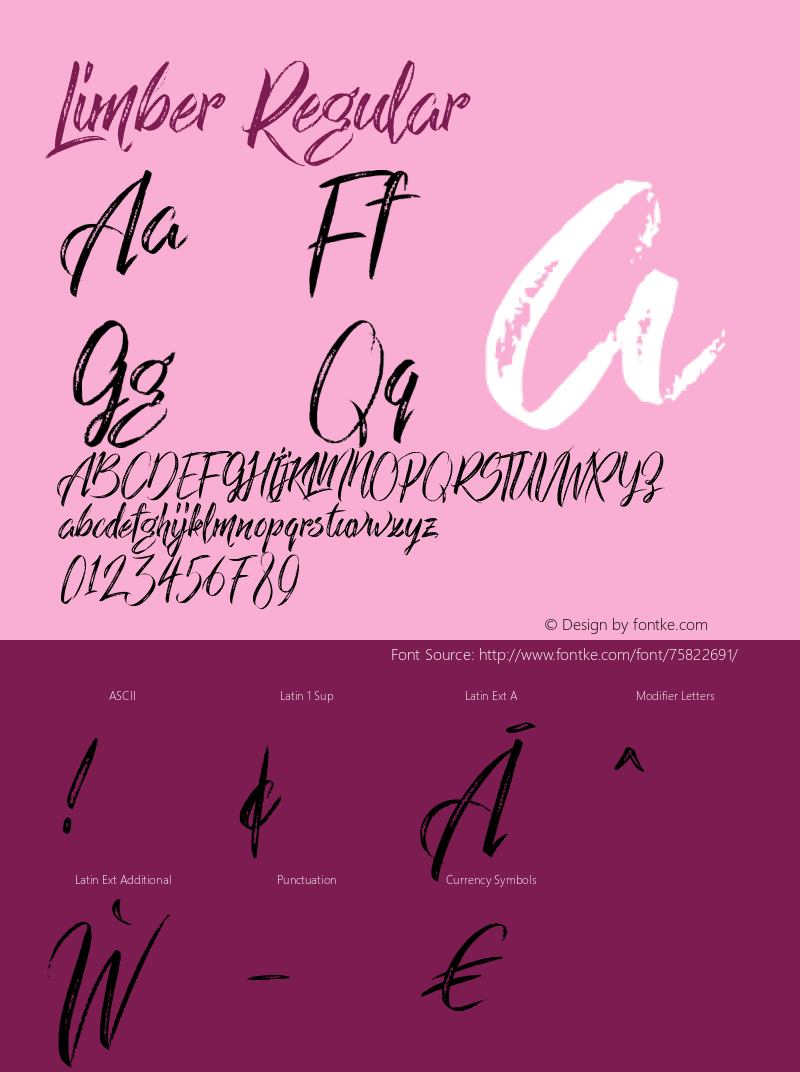 Limber  Font Sample