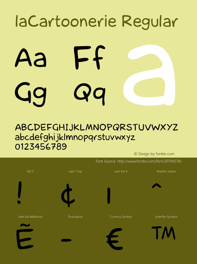 laCartoonerie Version 1.10 Font Sample