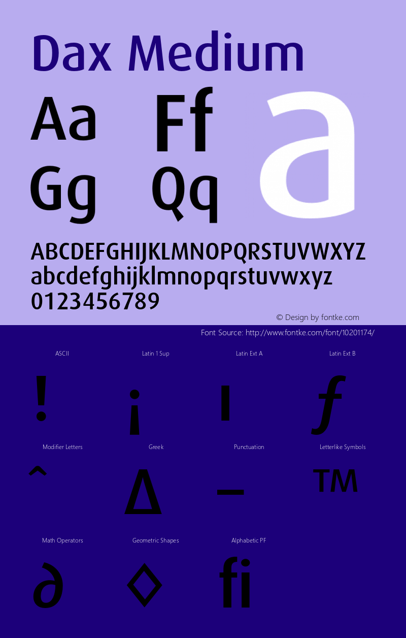 Dax Medium 001.000 Font Sample