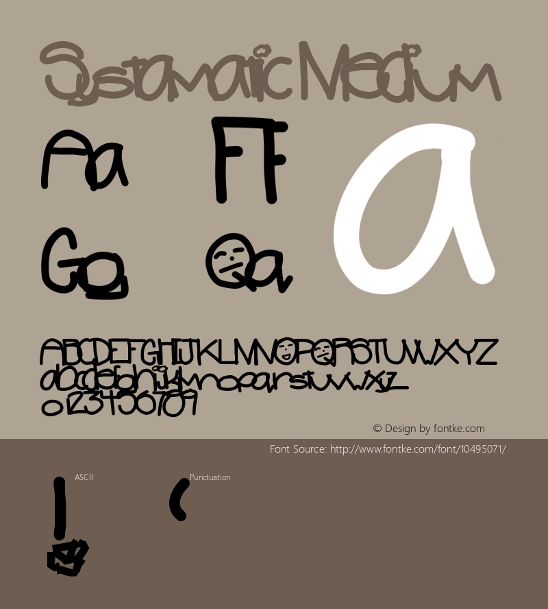 Systamatic Medium Version 001.000 Font Sample