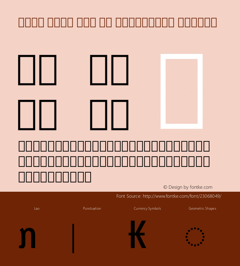 Noto Sans Lao UI Condensed Medium Version 1.900 Font Sample