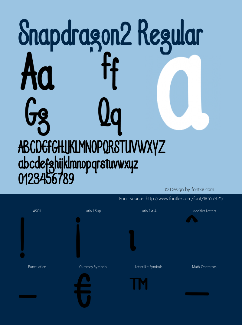 Snapdragon2 Regular Version 1.000 Font Sample