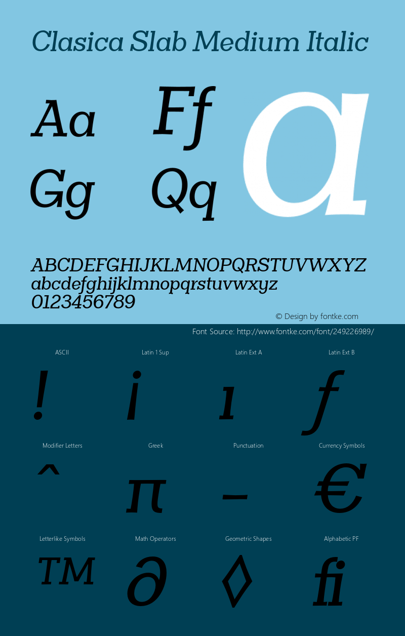 ClasicaSlabMedium-Italic 1.000图片样张