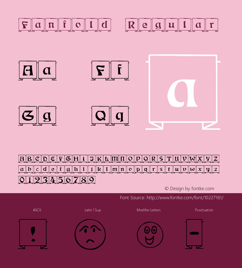 Fanfold Regular 14/10/98 Font Sample