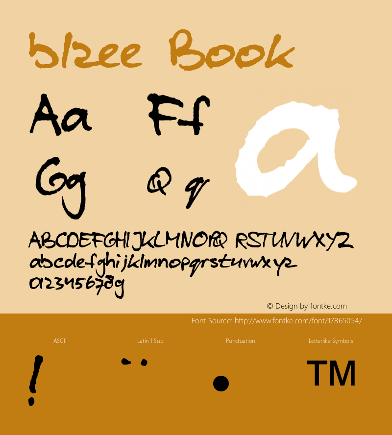 blzee Book Version 1.03 September 30, 2 Font Sample