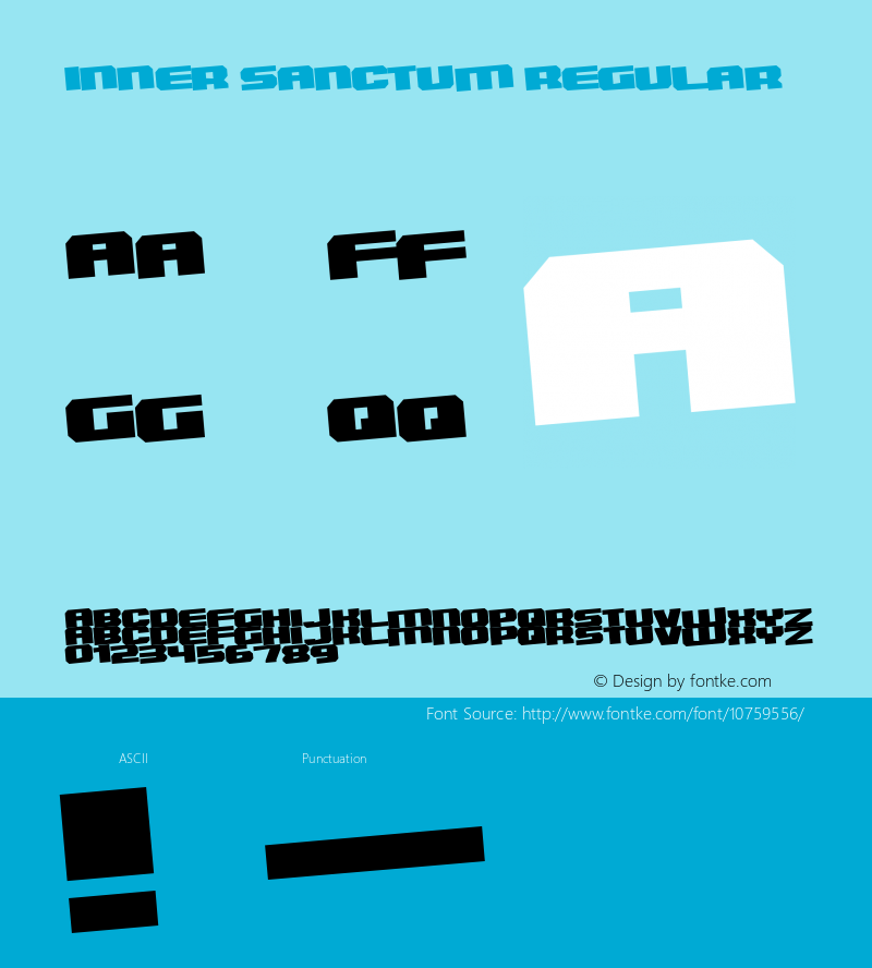 Inner Sanctum Regular 2 Font Sample