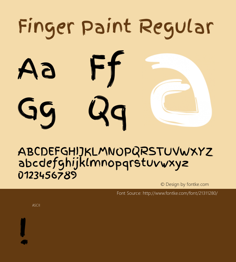 Finger Paint Regular  Font Sample