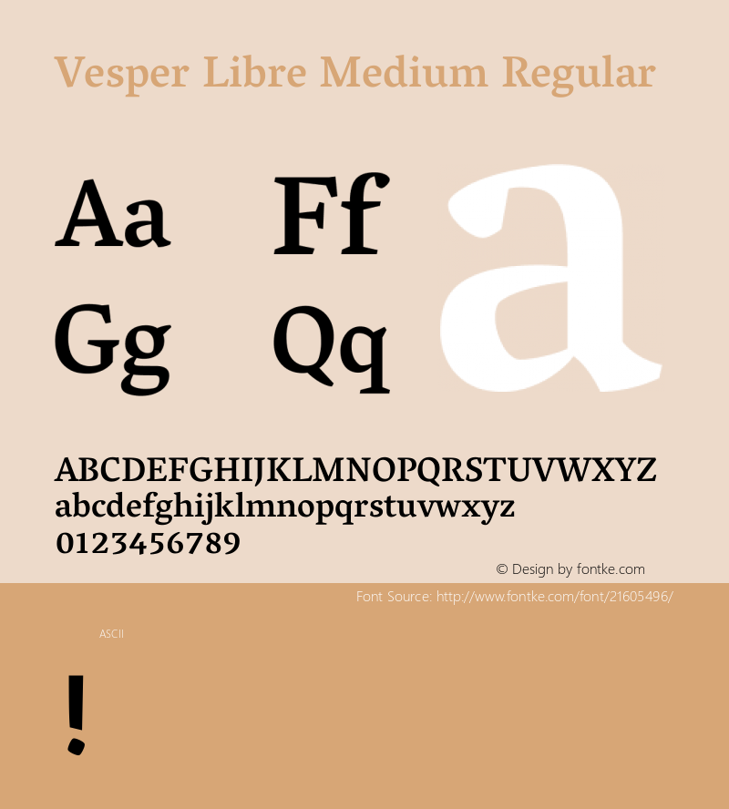 Vesper Libre Medium Regular  Font Sample