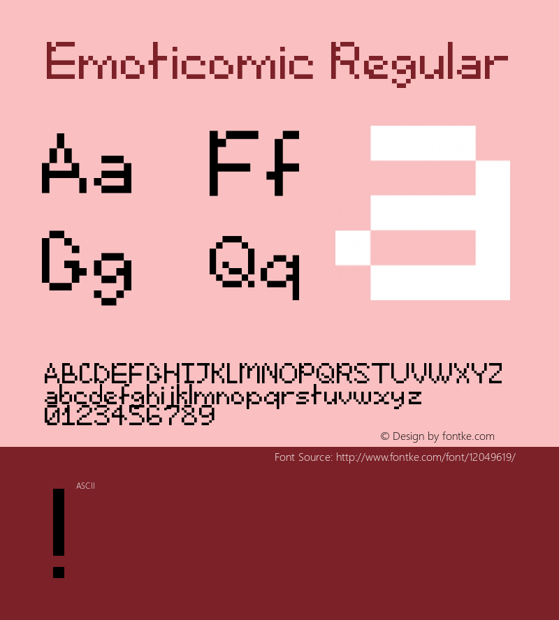 Emoticomic Regular 1.0 Font Sample