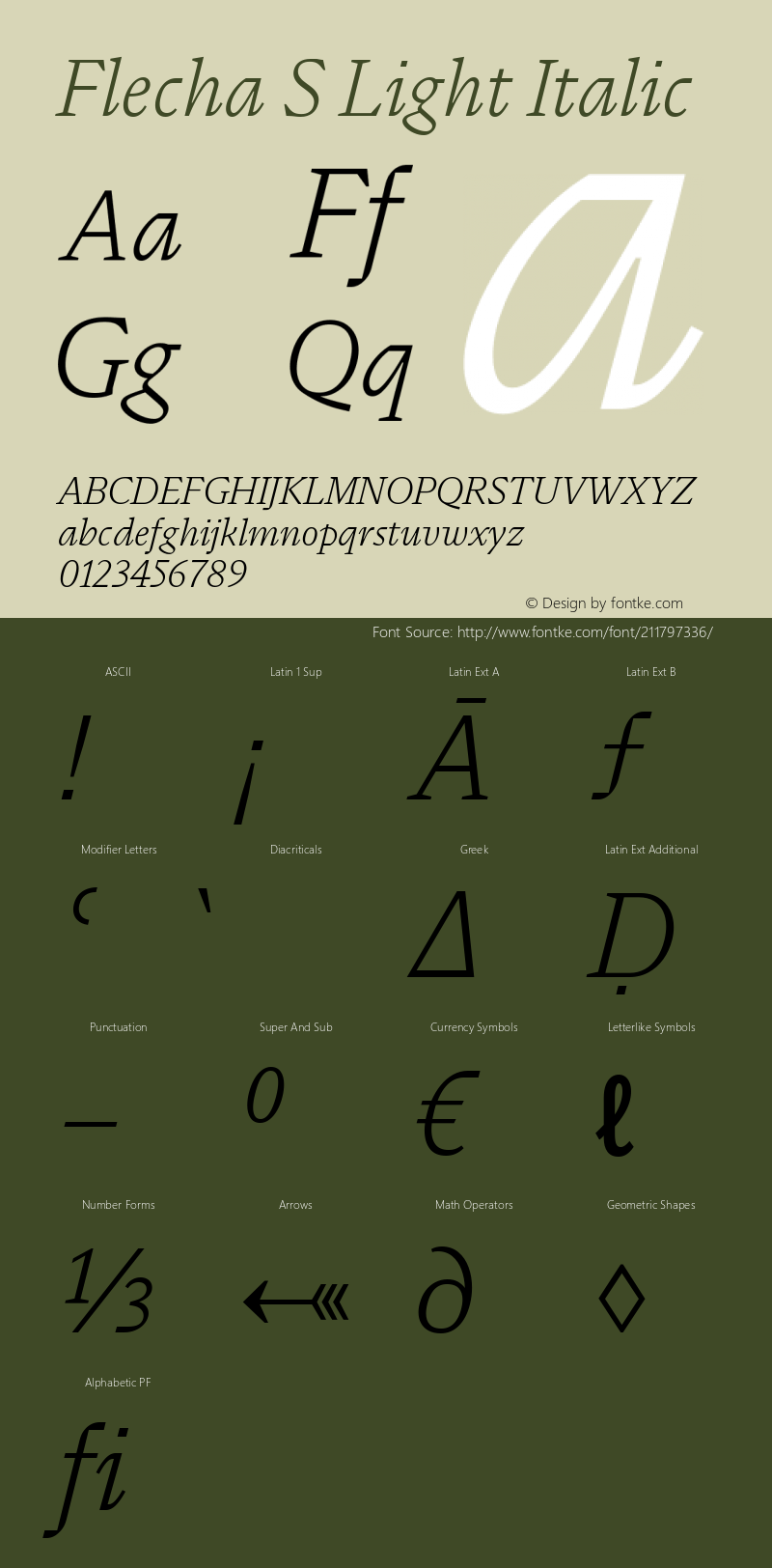 Flecha S Light Italic Version 2.002图片样张