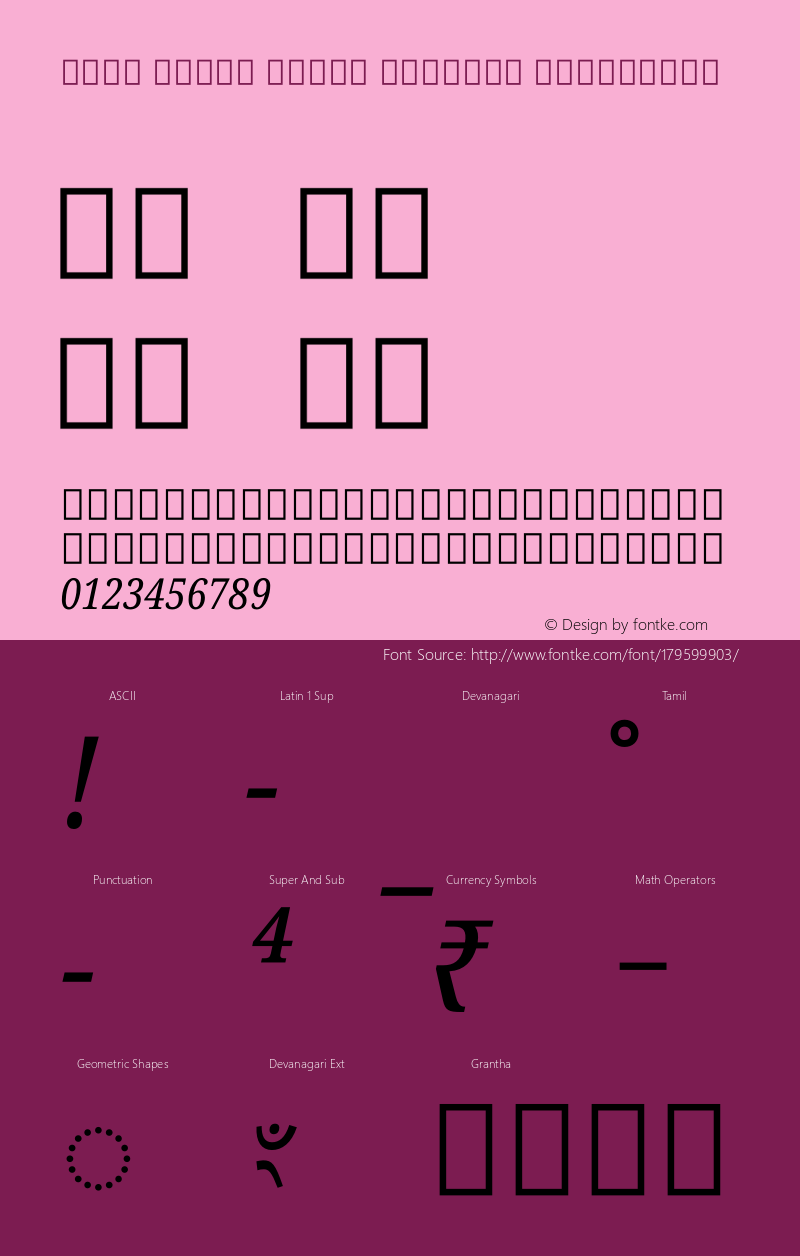 Noto Serif Tamil Slanted Condensed Version 2.001图片样张