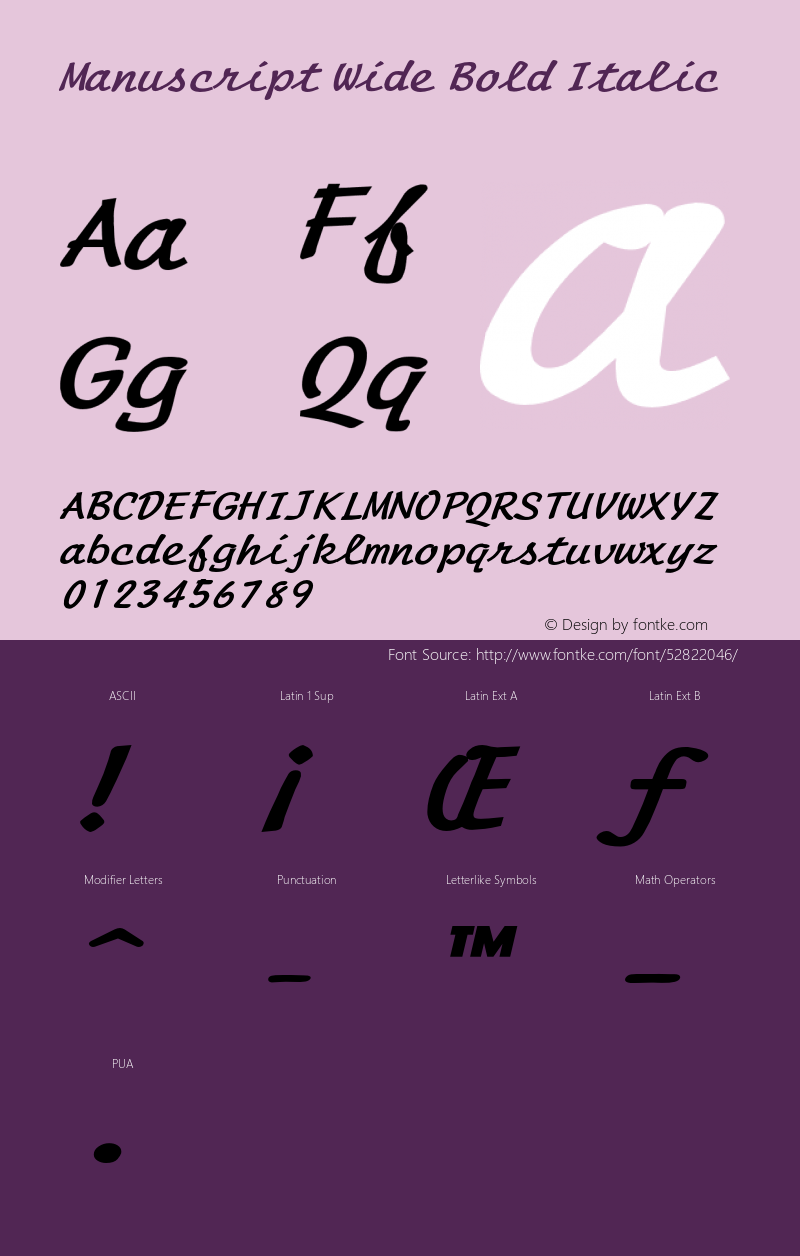 ManuscriptWideBoldItalic Altsys Fontographer 4.1 1/8/95 {DfLp-URBC-66E7-7FBL-FXFA} Font Sample