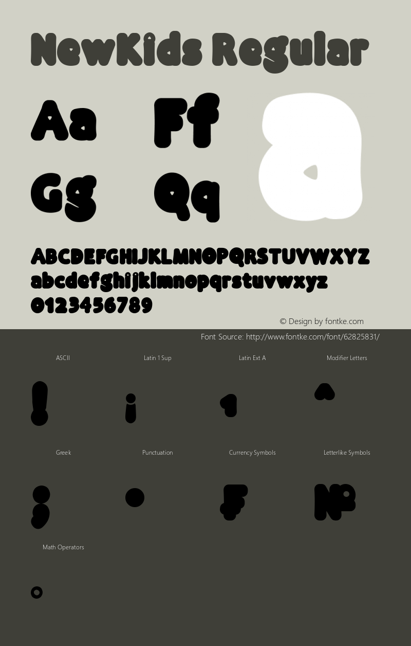 NewKids Version 1.00;October 14, 2019;FontCreator 11.5.0.2427 32-bit Font Sample