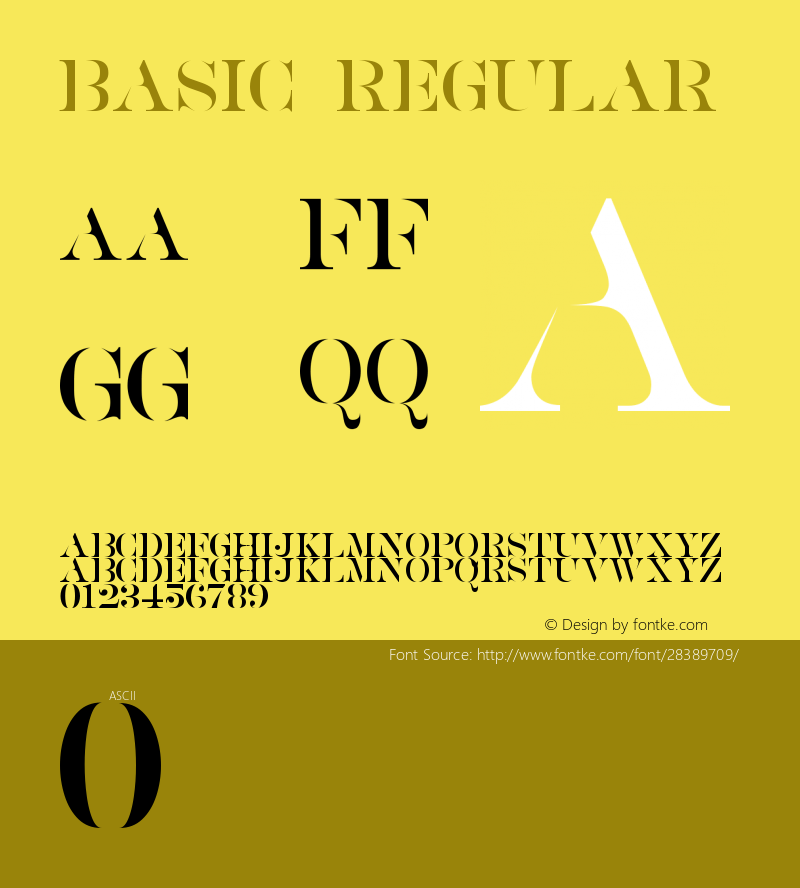 BASIC Version 1.00;January 16, 2019;FontCreator 11.5.0.2427 64-bit Font Sample