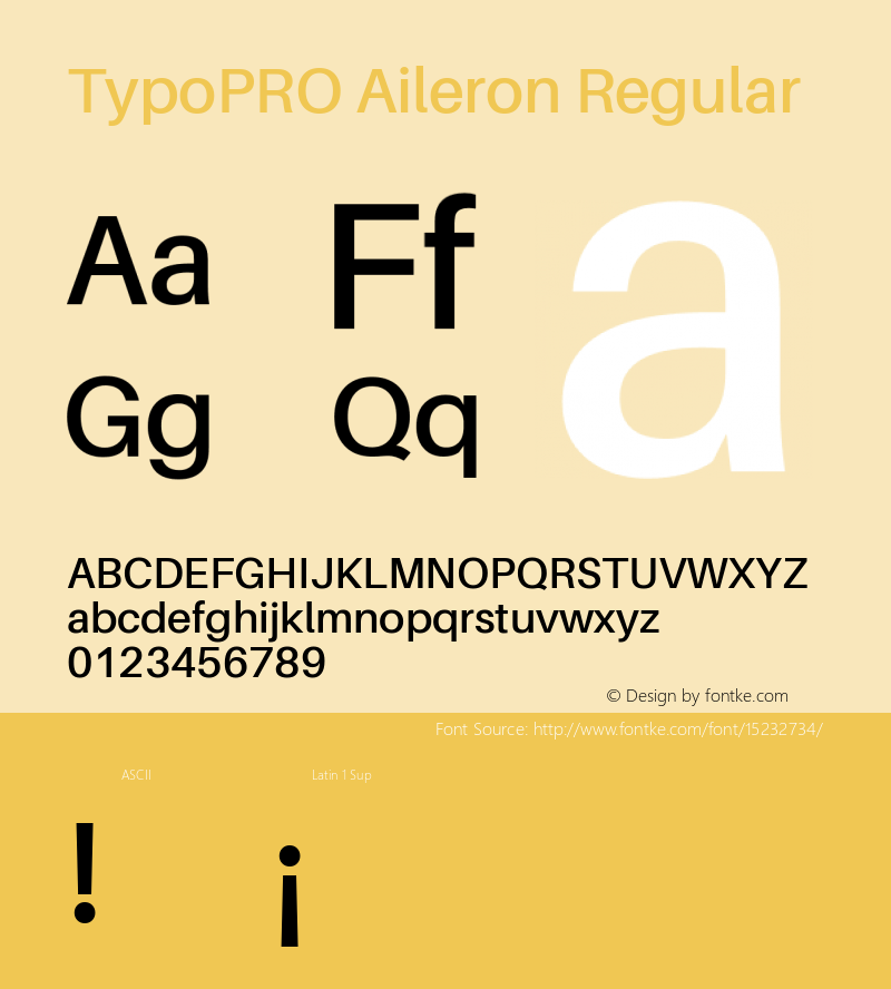 TypoPRO Aileron Regular Version 1.000;PS 001.000;hotconv 1.0.70;makeotf.lib2.5.58329 Font Sample