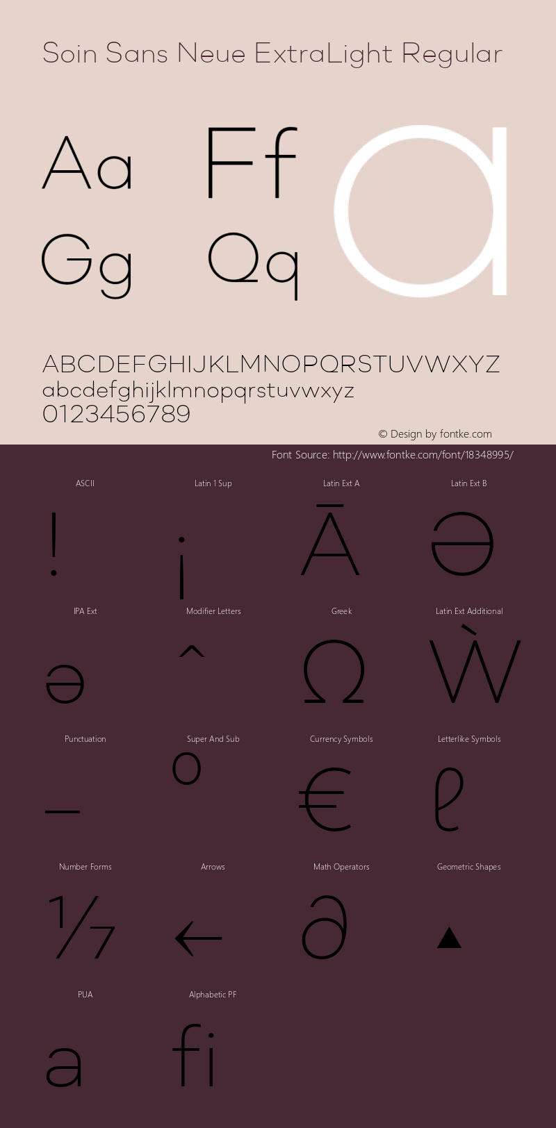 Soin Sans Neue ExtraLight Regular Version 5.90 Build 1608 Font Sample