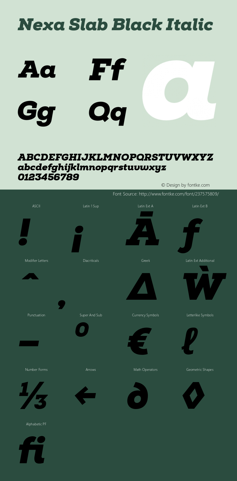 Nexa Slab Black Italic Version 1.000 2020 | FøM Fix图片样张