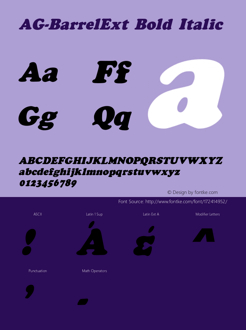 AG-BarrelExt-NormalItalic 1.000图片样张