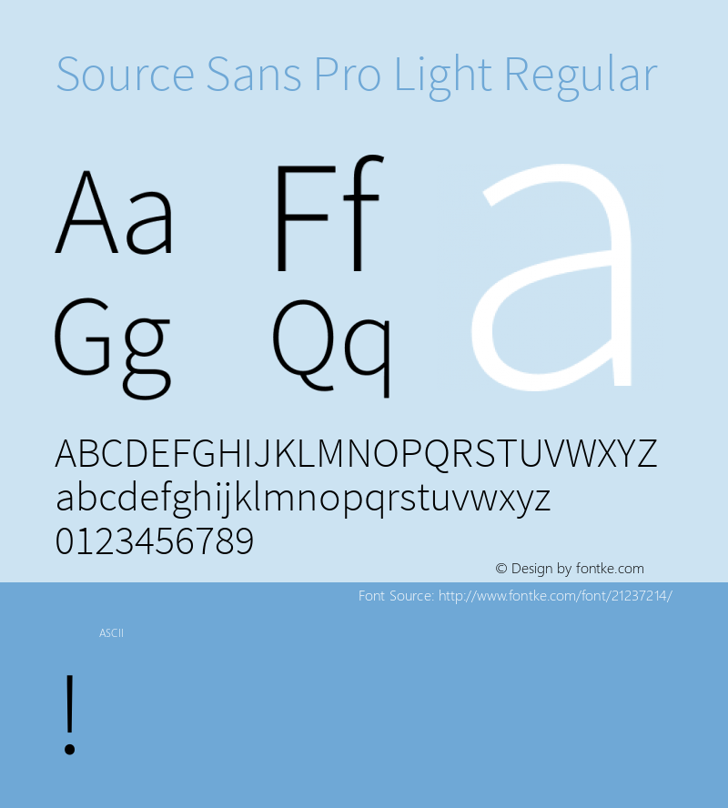 Source Sans Pro Light Regular  Font Sample