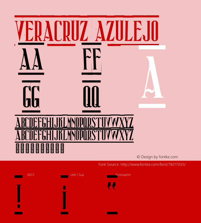 Veracruz Azulejo Version 1.003;hotconv 1.0.109;makeotfexe 2.5.65596 Font Sample