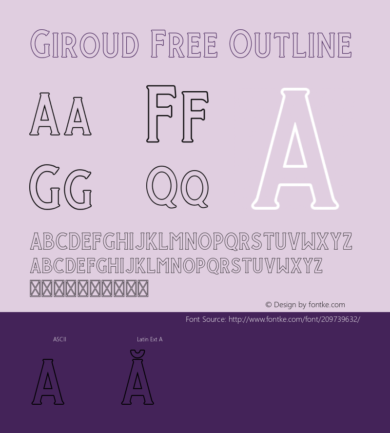 GiroudFree-Outline Version 1.000图片样张