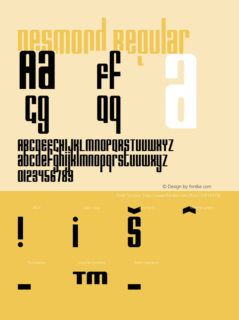 Desmond Altsys Fontographer 4.0.4 12/4/03 Font Sample