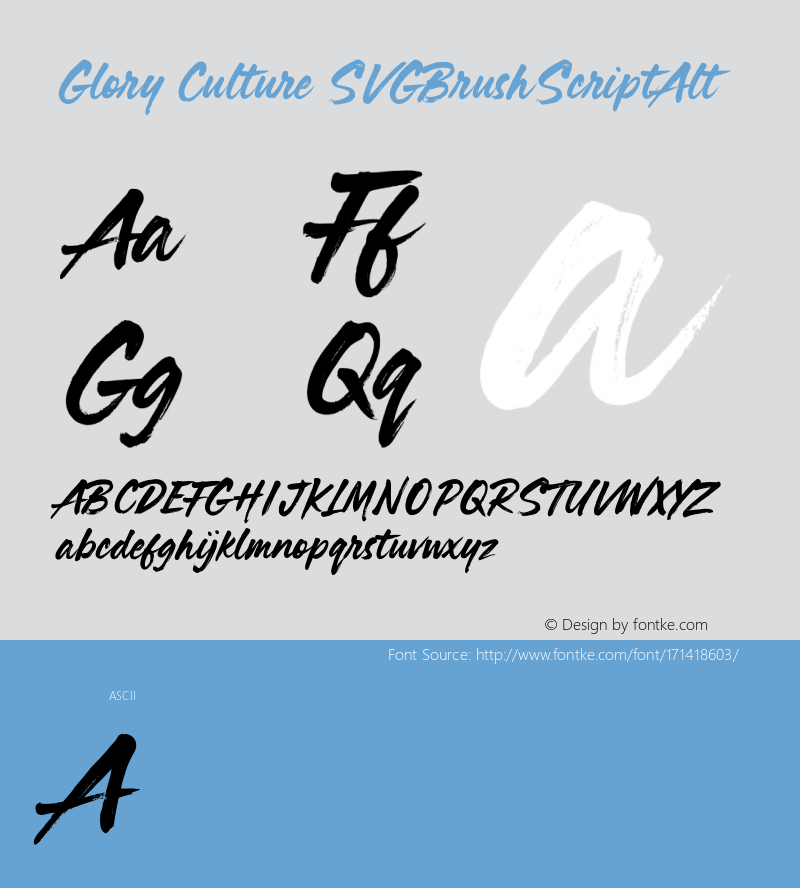 Glory Culture SVG Brush Script Alt Version 1.0图片样张