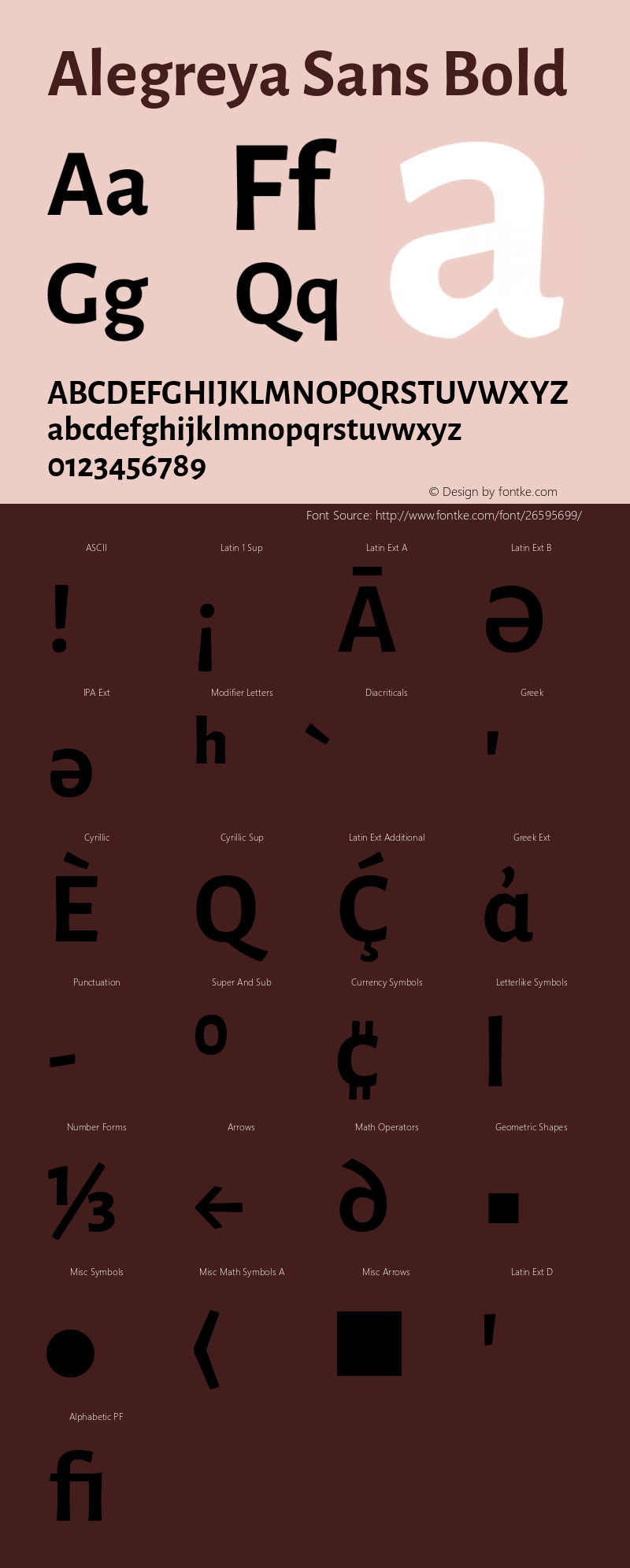 Alegreya Sans Bold Version 2.006; ttfautohint (v1.6) Font Sample