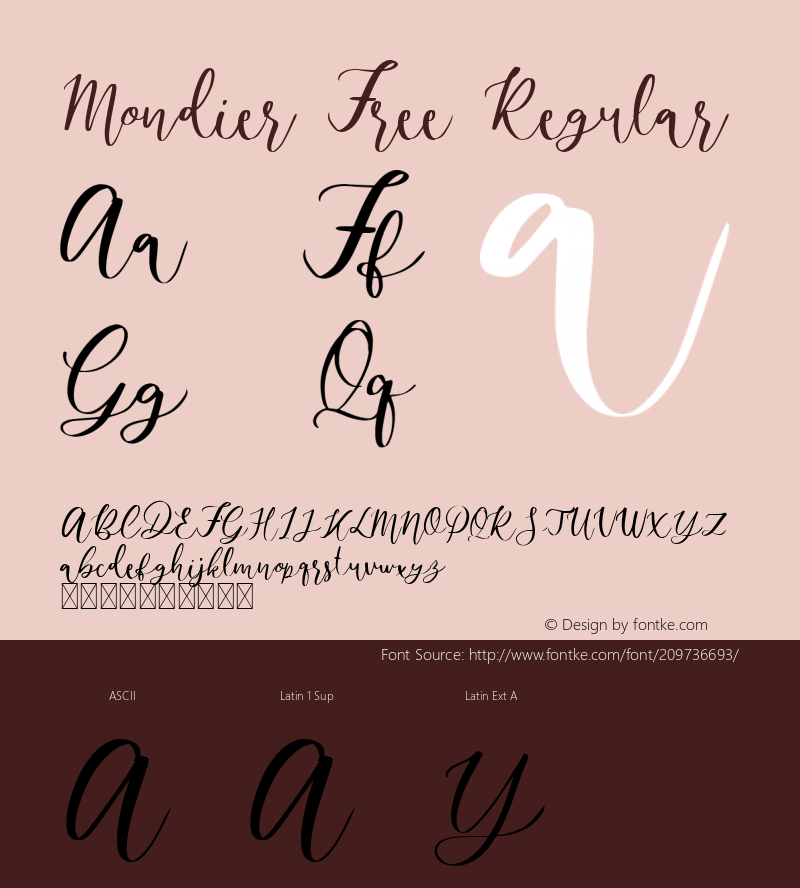 Mondier Free Regular Version 1.000图片样张