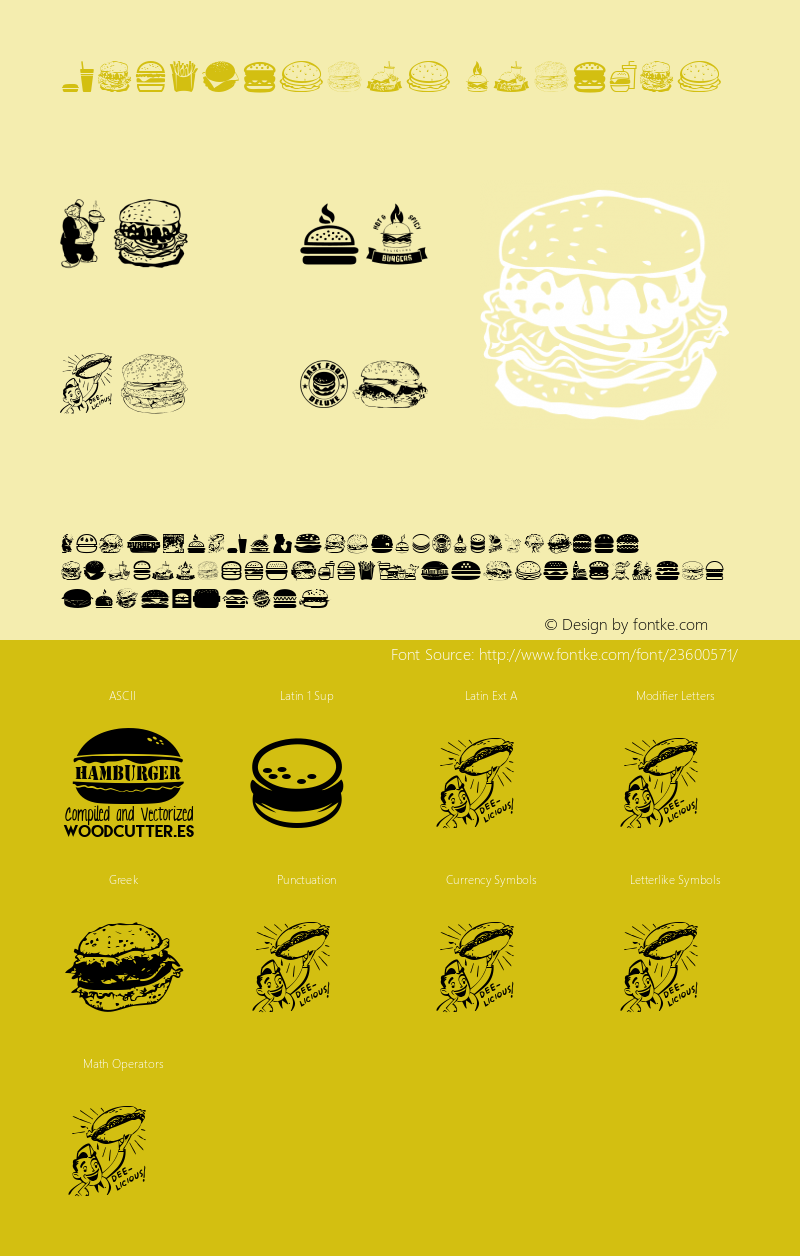 Hamburger Version 1.00 February 18, 2015, initial release Font Sample