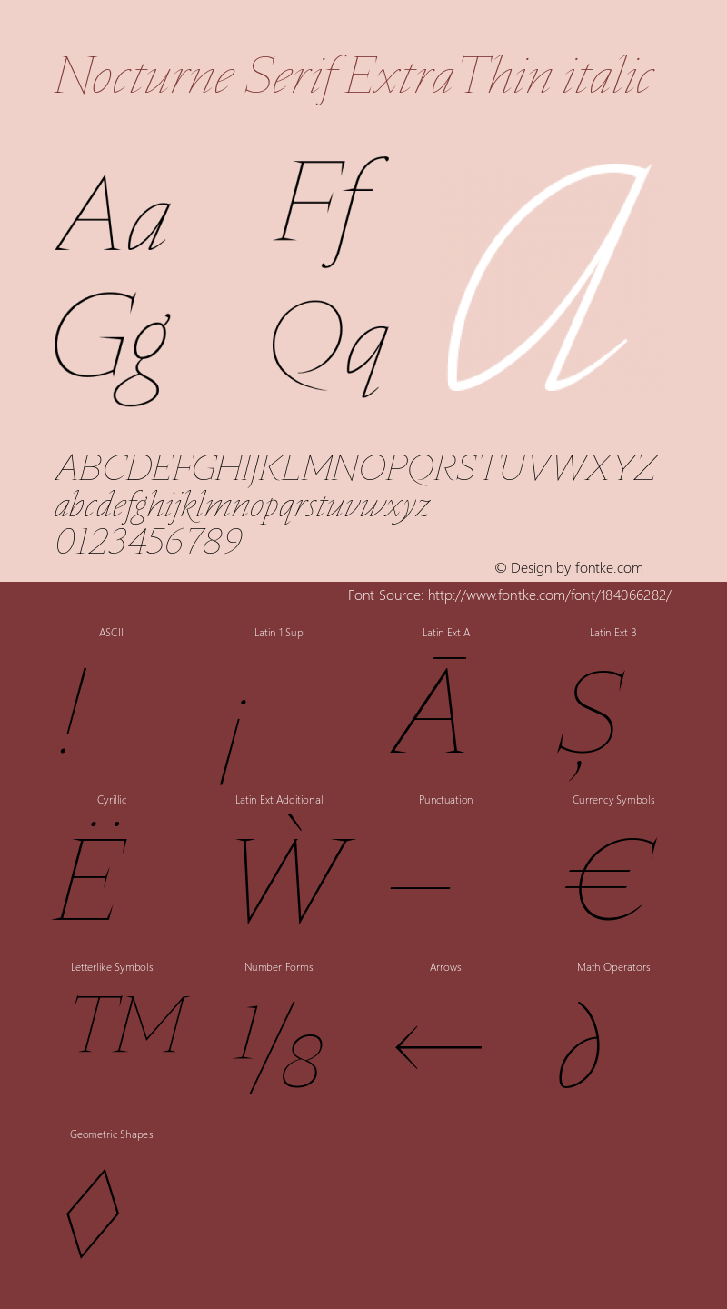 Nocturne Serif ExtraThin italic Version 1.000;PS 001.000;hotconv 1.0.88;makeotf.lib2.5.64775图片样张