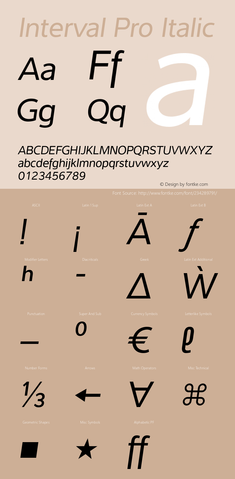 Interval Pro Italic Version 2.0图片样张