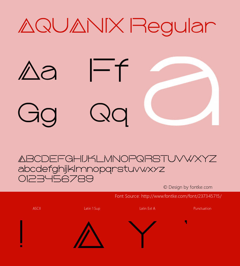 AQUANIX Version 1.002;Fontself Maker 3.5.7图片样张