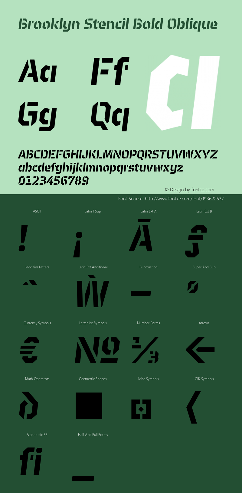 BoldOblique 1.100 Font Sample