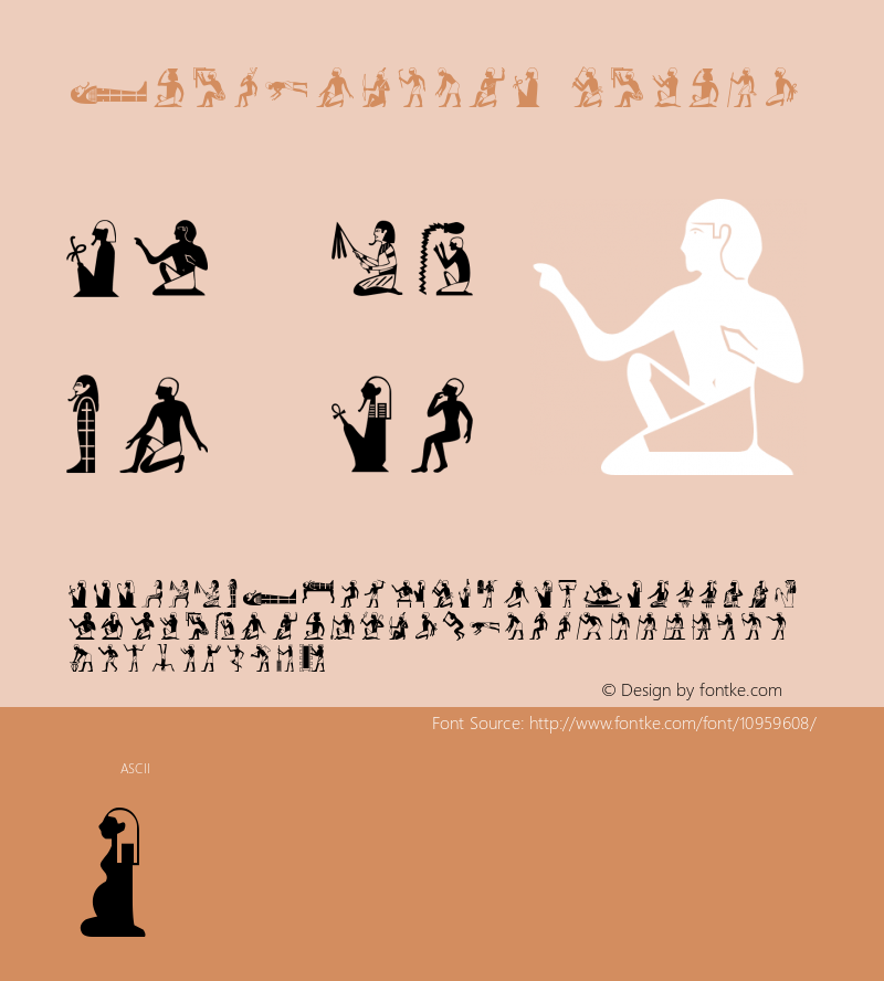 HieroglyphA Medium Version 001.000 Font Sample