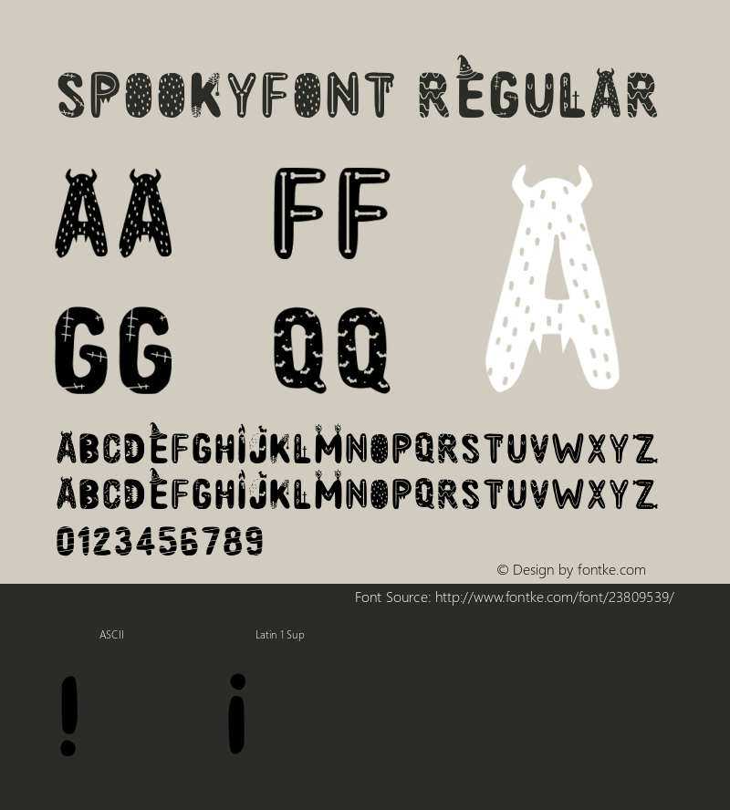 Spookyfont Version 1.002;Fontself Maker 2.0.3 Font Sample