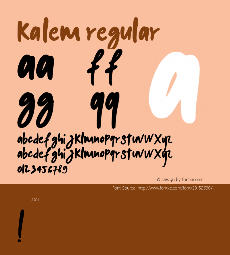 kalem-Regular Version 1.000 Font Sample