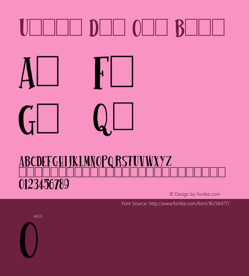Usual Day One Book Version 1.00 November 24, 20 Font Sample
