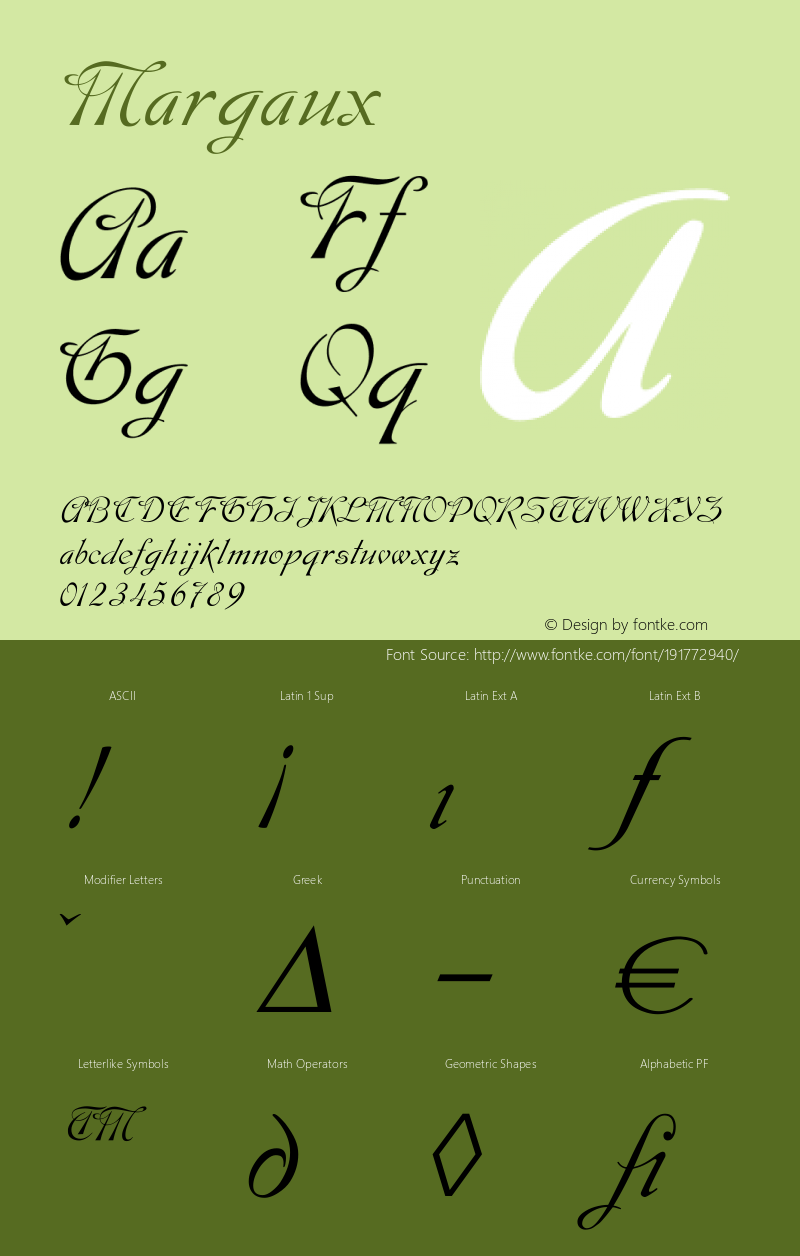 ☞Margaux Version 1.015;com.myfonts.scholtz.margaux.regular.wfkit2.44dC图片样张