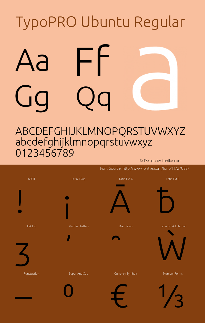 TypoPRO Ubuntu Regular Version 0.80 Font Sample