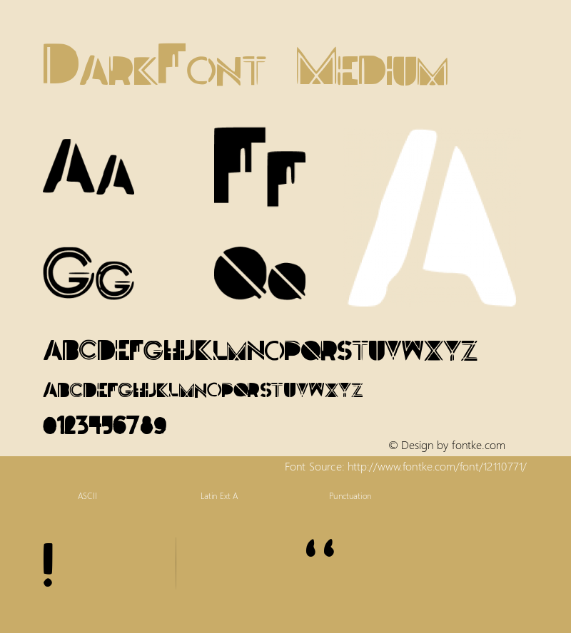 DarkFont Medium Version 001.000 Font Sample