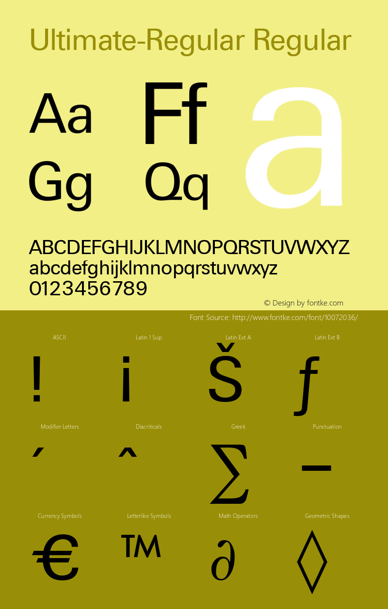 Ultimate-Regular Regular B & P Graphics Ltd.:27.6.1993 Font Sample