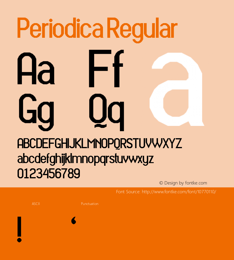 Periodica Regular Version 1.0 Font Sample