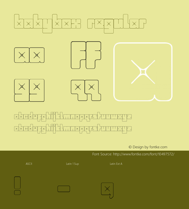 babybox Regular Version 1.00 July 16, 2007, initial release Font Sample