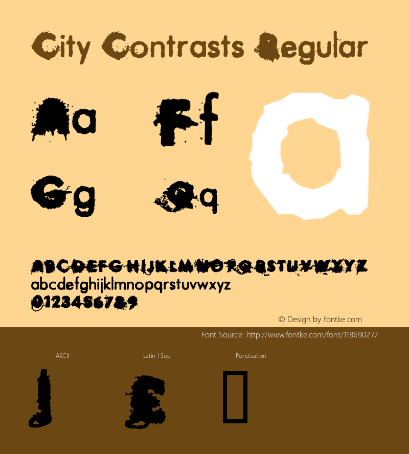 City Contrasts Regular .ttf Font Sample