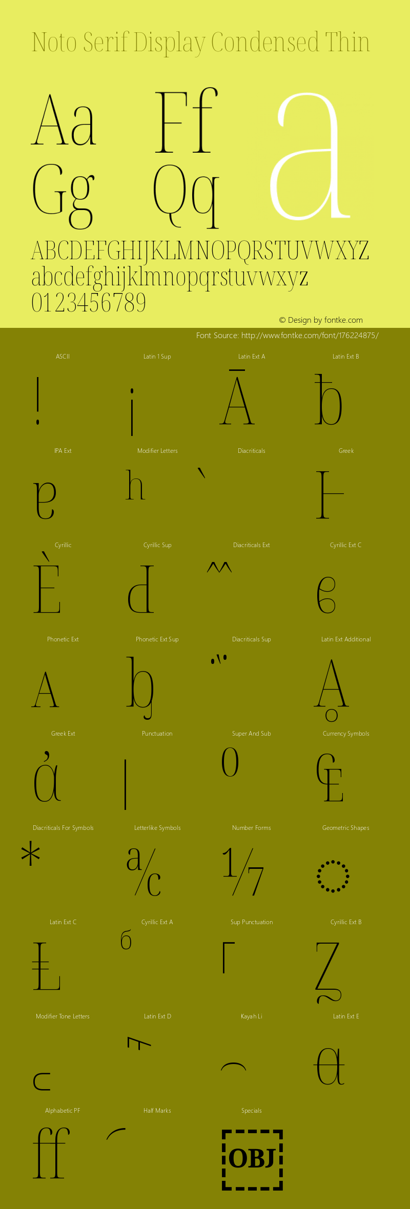 Noto Serif Display Condensed Thin Version 2.003图片样张