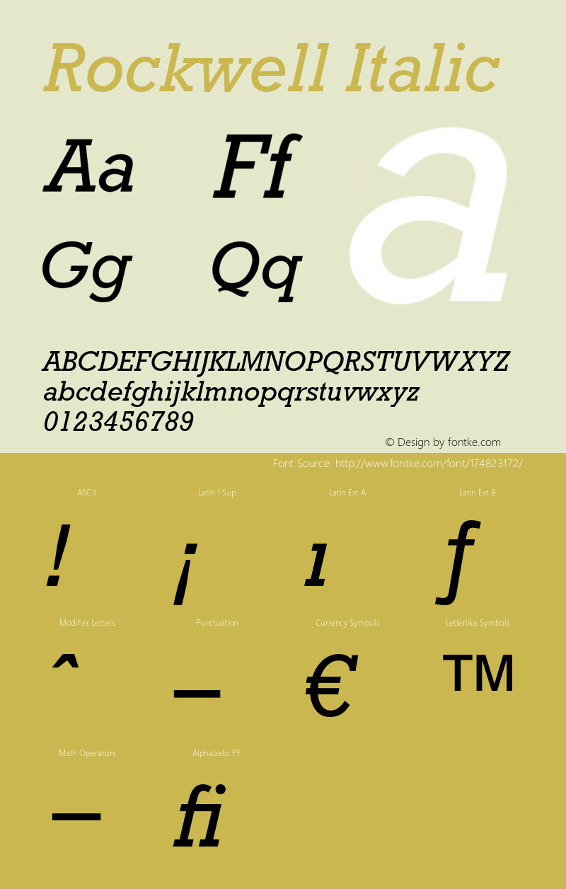 Rockwell-Italic 001.000图片样张