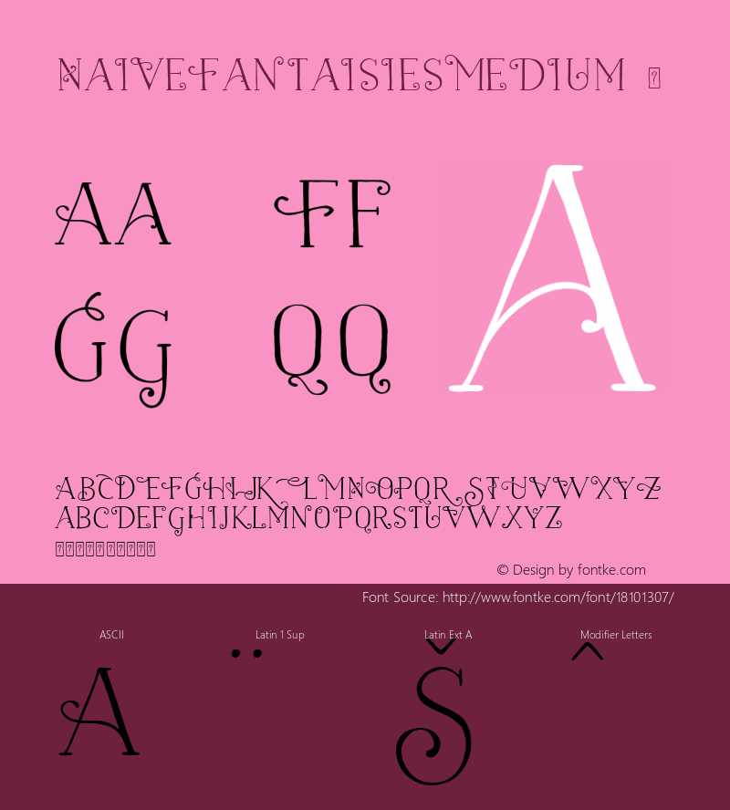 NaiveFantaisiesMedium ☞ 2.000;com.myfonts.easy.la-goupil.naive.fantaisies-medium.wfkit2.version.461M Font Sample