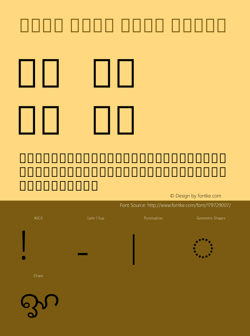 Noto Sans Cham Light Version 2.000图片样张