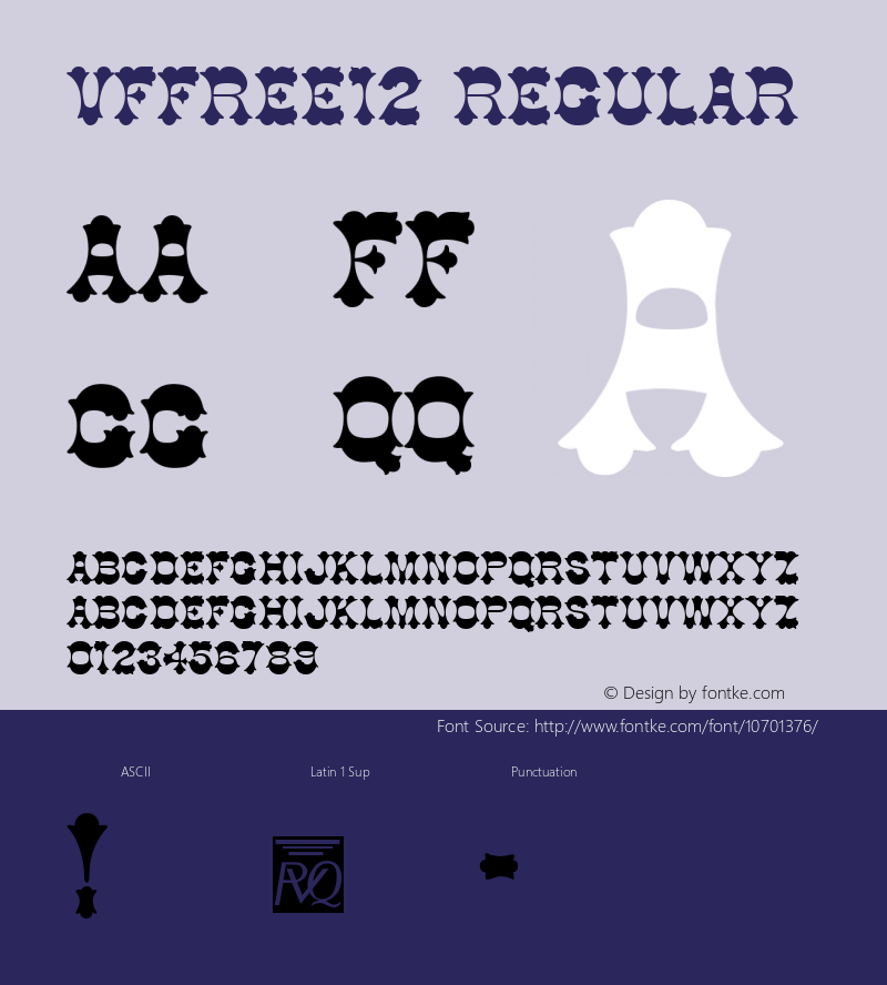 VfFree12 Regular 1.0 24/07/2003 Font Sample